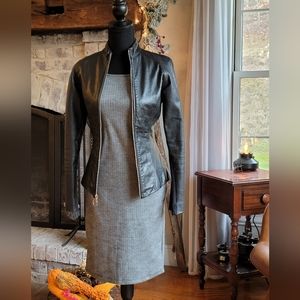 Herringbone Fitted Dress